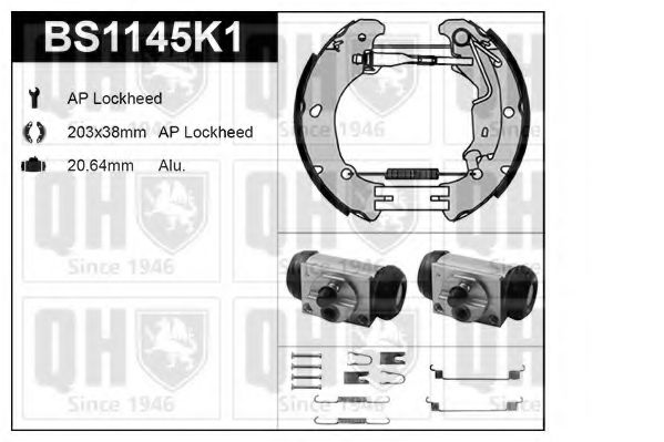 Imagine Set frana, frana tambur QUINTON HAZELL BS1145K1