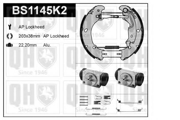 Imagine Set frana, frana tambur QUINTON HAZELL BS1145K2