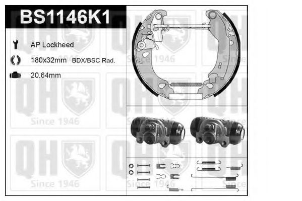 Imagine Set frana, frana tambur QUINTON HAZELL BS1146K1