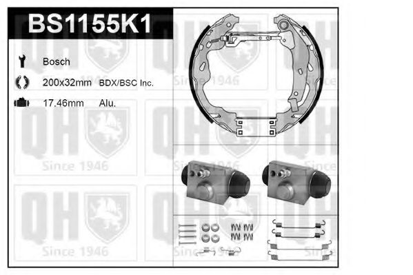 Imagine Set frana, frana tambur QUINTON HAZELL BS1155K1