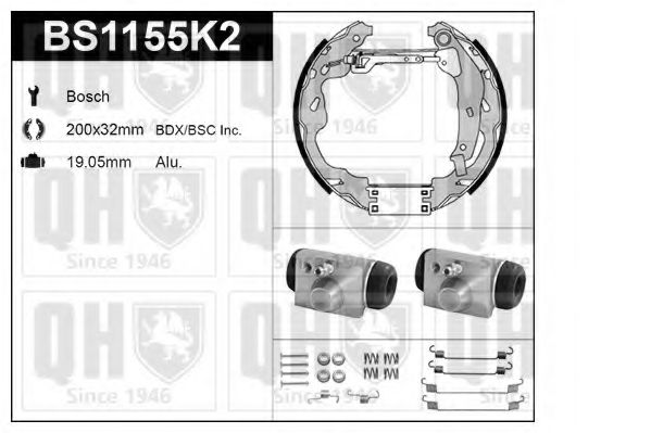 Imagine Set frana, frana tambur QUINTON HAZELL BS1155K2