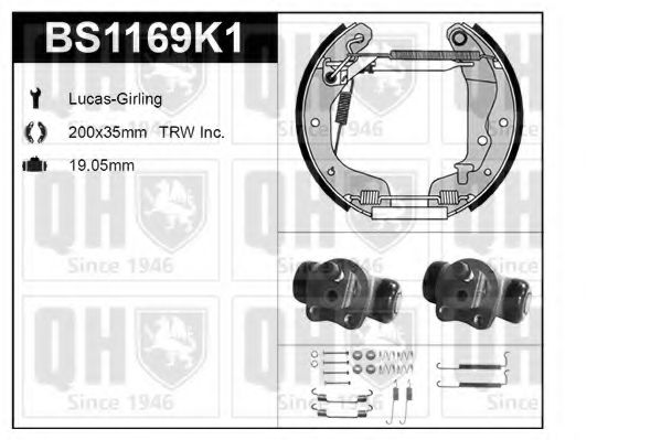 Imagine Set frana, frana tambur QUINTON HAZELL BS1169K1