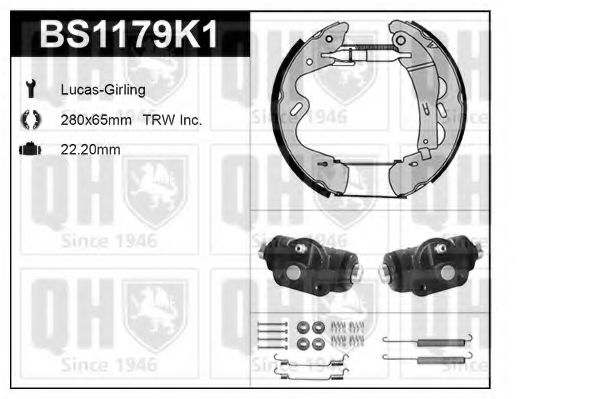 Imagine Set frana, frana tambur QUINTON HAZELL BS1179K1