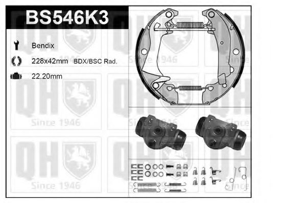 Imagine Set frana, frana tambur QUINTON HAZELL BS546K3