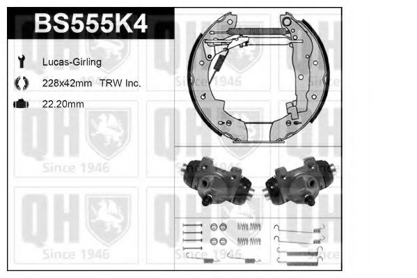 Imagine Set frana, frana tambur QUINTON HAZELL BS555K4