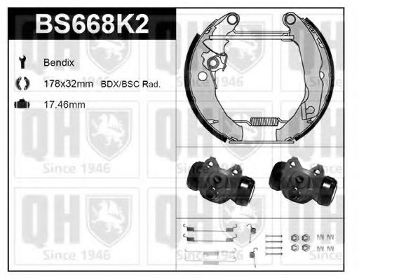 Imagine Set frana, frana tambur QUINTON HAZELL BS668K2