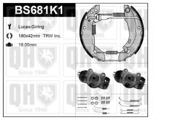 Imagine Set frana, frana tambur QUINTON HAZELL BS681K1