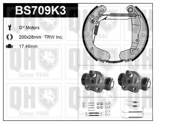 Imagine Set frana, frana tambur QUINTON HAZELL BS709K3