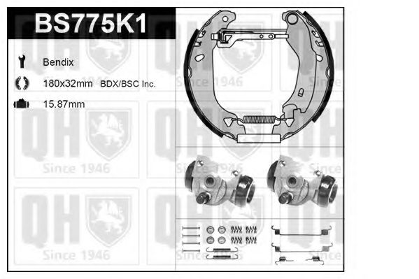 Imagine Set frana, frana tambur QUINTON HAZELL BS775K1