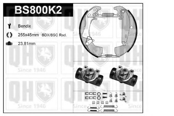 Imagine Set frana, frana tambur QUINTON HAZELL BS800K2