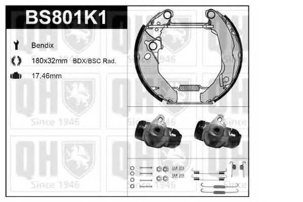 Imagine Set frana, frana tambur QUINTON HAZELL BS801K1