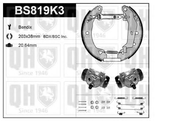 Imagine Set frana, frana tambur QUINTON HAZELL BS819K3