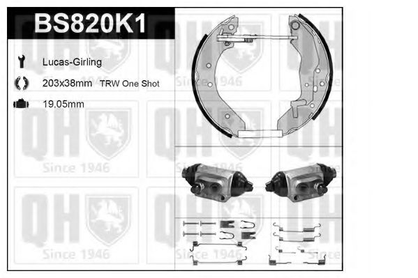 Imagine Set frana, frana tambur QUINTON HAZELL BS820K1