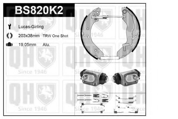 Imagine Set frana, frana tambur QUINTON HAZELL BS820K2