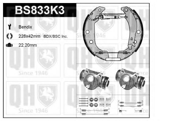 Imagine Set frana, frana tambur QUINTON HAZELL BS833K3