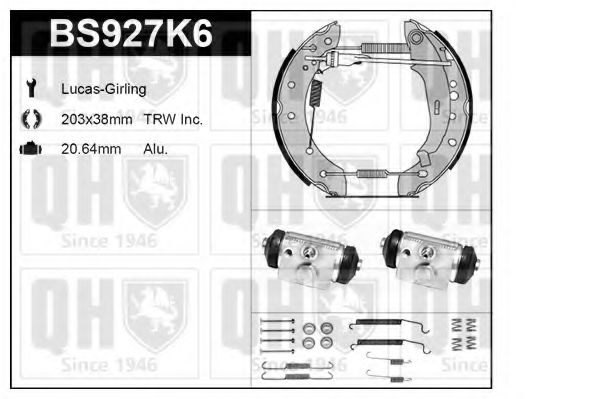 Imagine Set frana, frana tambur QUINTON HAZELL BS927K6