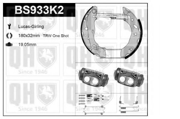 Imagine Set frana, frana tambur QUINTON HAZELL BS933K2