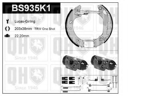 Imagine Set frana, frana tambur QUINTON HAZELL BS935K1