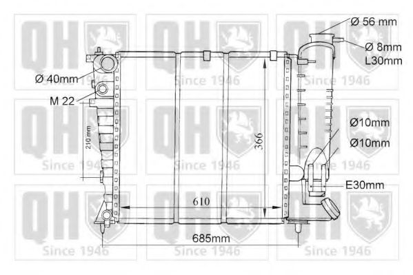 Imagine Radiator, racire motor QUINTON HAZELL QER1055