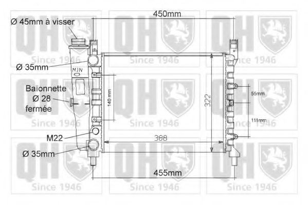 Imagine Radiator, racire motor QUINTON HAZELL QER1098