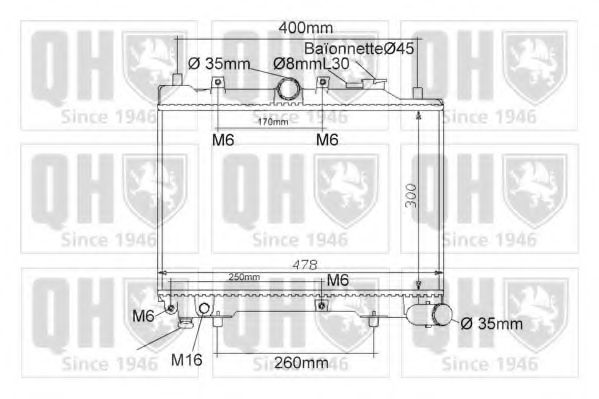 Imagine Radiator, racire motor QUINTON HAZELL QER1173