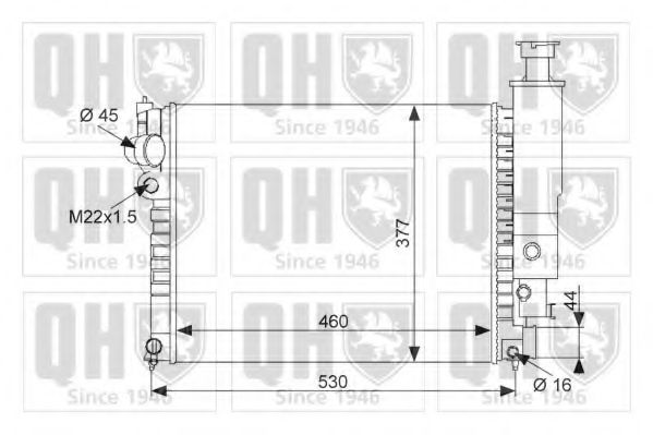 Imagine Radiator, racire motor QUINTON HAZELL QER1500