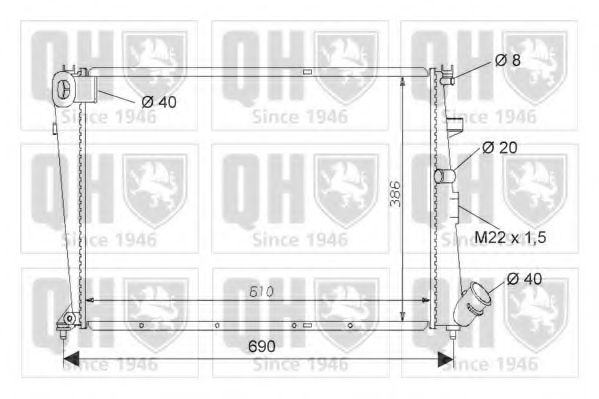 Imagine Radiator, racire motor QUINTON HAZELL QER1503