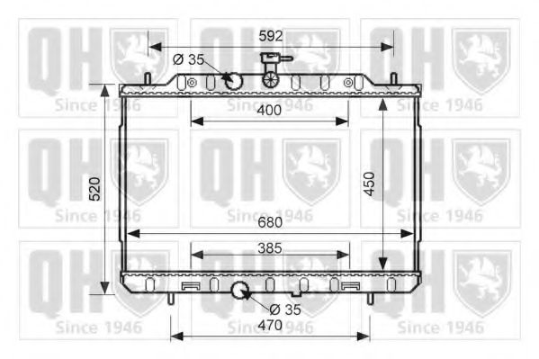 Imagine Radiator, racire motor QUINTON HAZELL QER1600