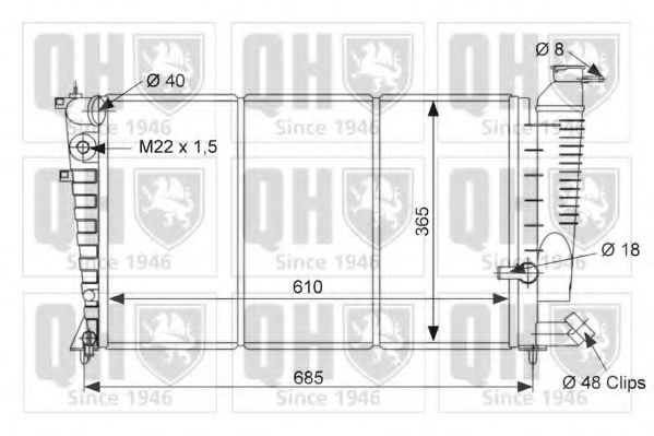 Imagine Radiator, racire motor QUINTON HAZELL QER1798