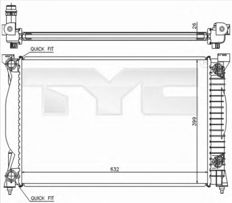 Imagine Radiator, racire motor TYC 702-0014