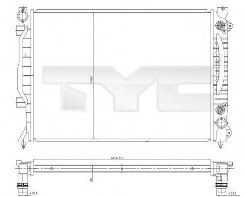 Imagine Radiator, racire motor TYC 702-0018