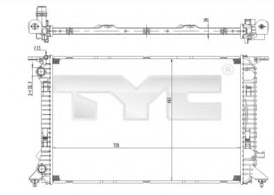 Imagine Radiator, racire motor TYC 702-0036