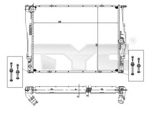 Imagine Radiator, racire motor TYC 703-0004