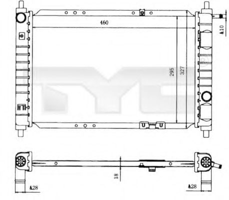 Imagine Radiator, racire motor TYC 706-0004