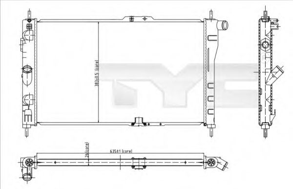 Imagine Radiator, racire motor TYC 706-0015