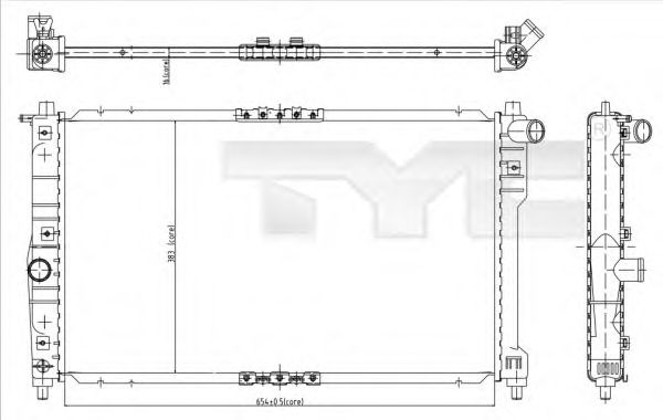 Imagine Radiator, racire motor TYC 706-0016