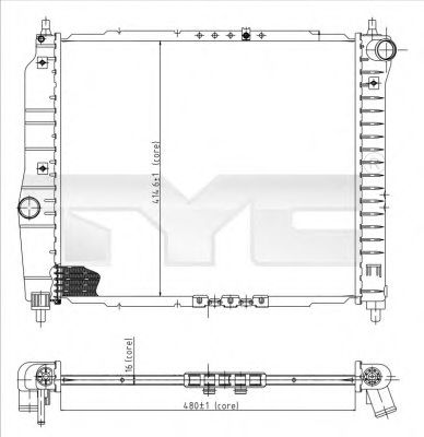 Imagine Radiator, racire motor TYC 706-0021