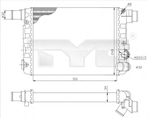 Imagine Radiator, racire motor TYC 709-0009