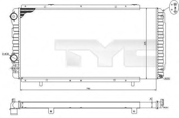 Imagine Radiator, racire motor TYC 709-0014-R