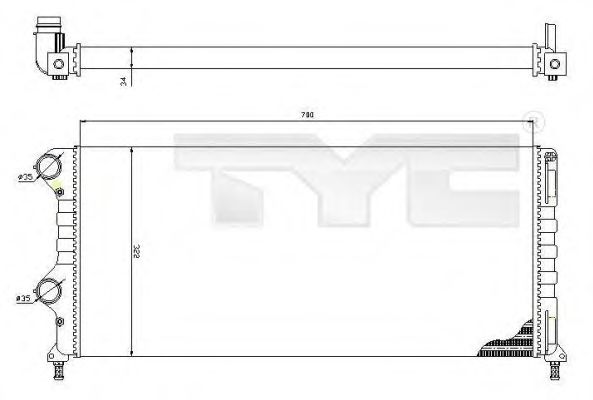 Imagine Radiator, racire motor TYC 709-0015-R