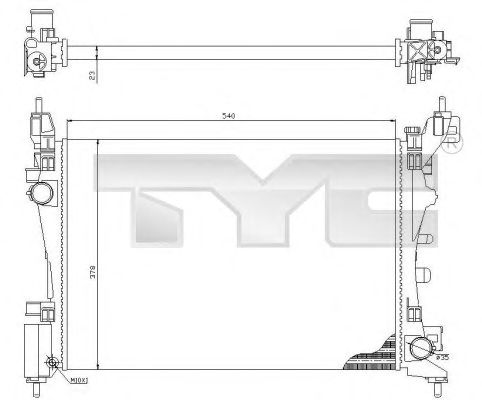 Imagine Radiator, racire motor TYC 709-0018