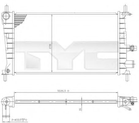 Imagine Radiator, racire motor TYC 710-0026