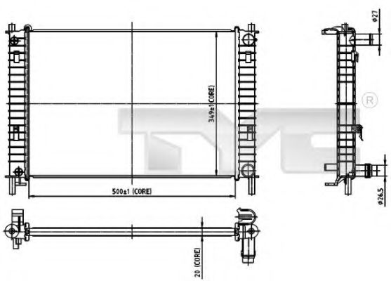 Imagine Radiator, racire motor TYC 710-0030