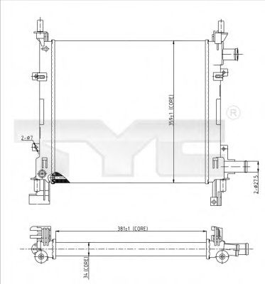 Imagine Radiator, racire motor TYC 710-0042-R