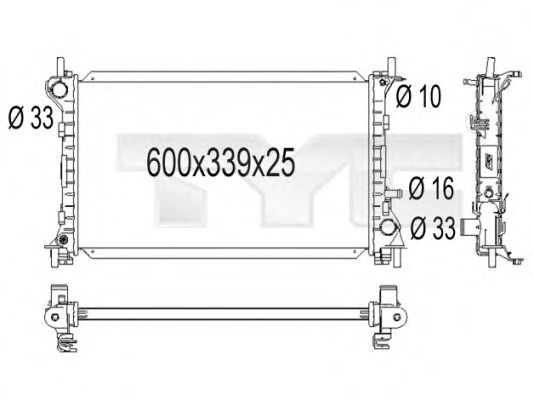 Imagine Radiator, racire motor TYC 710-1001