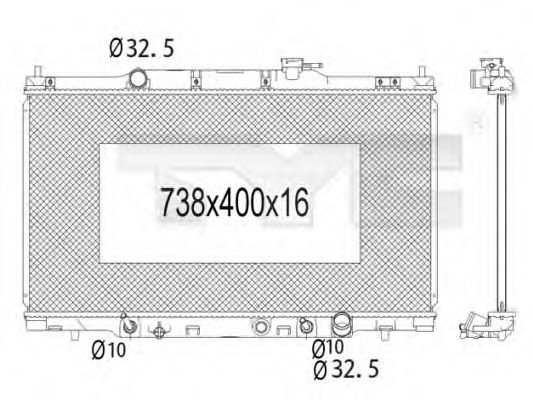 Imagine Radiator, racire motor TYC 712-1006