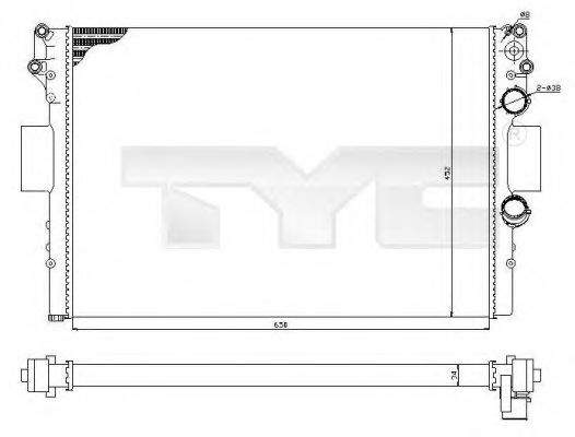 Imagine Radiator, racire motor TYC 715-0001-R