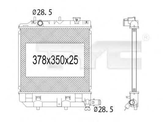 Imagine Radiator, racire motor TYC 720-1003