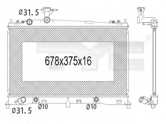 Imagine Radiator, racire motor TYC 720-1008