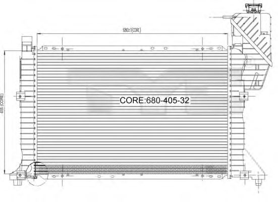 Imagine Radiator, racire motor TYC 721-0007